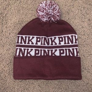vs pink beanie